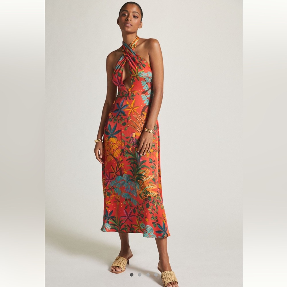 Farm x Anthropologie Halter Maxi Dress